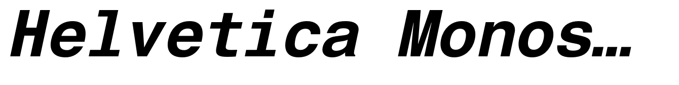 Helvetica Monospaced Paneuropean Bold Italic
